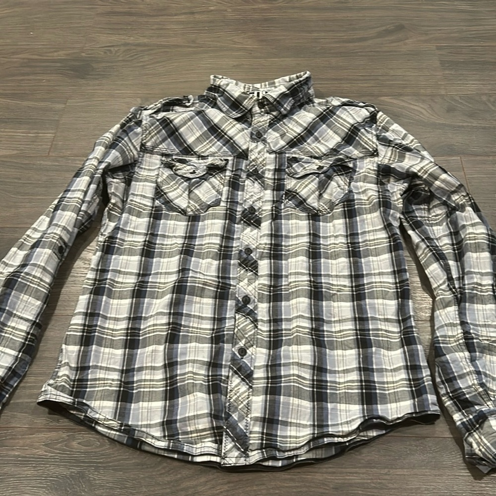 Fox slim fit button down long sleeve size large